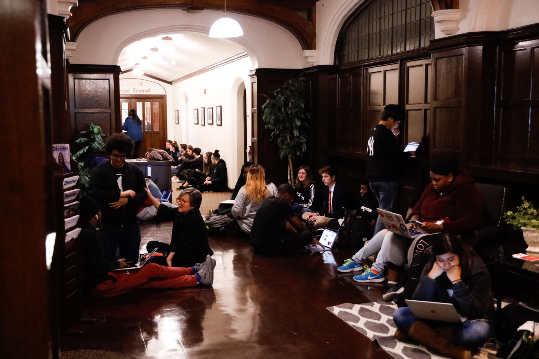 Evans Hall Sit-in 2nd floor